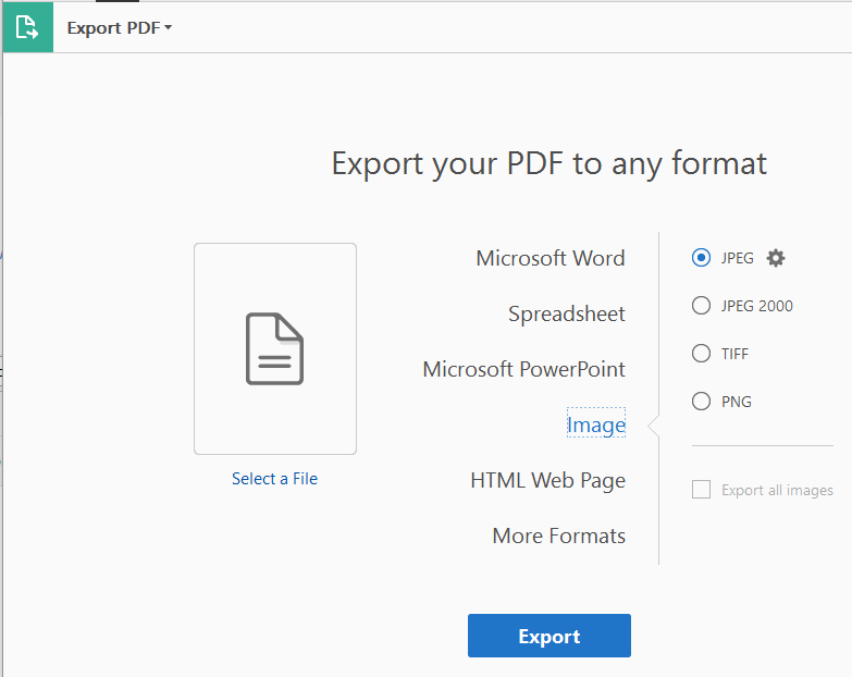 adobe acrobat PDF to JPG