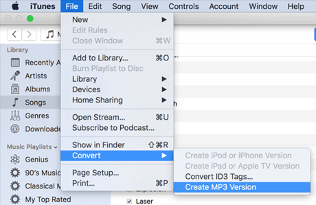 Create MP3 version