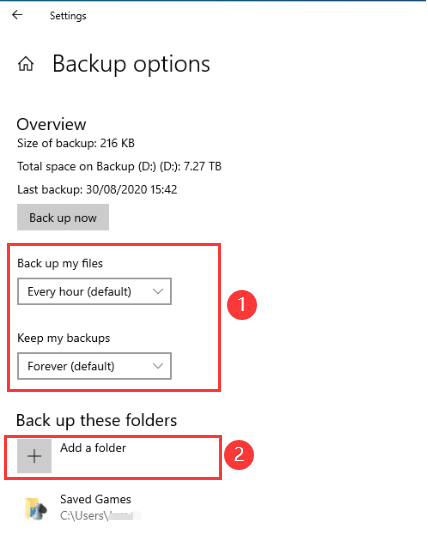 Windows backup options