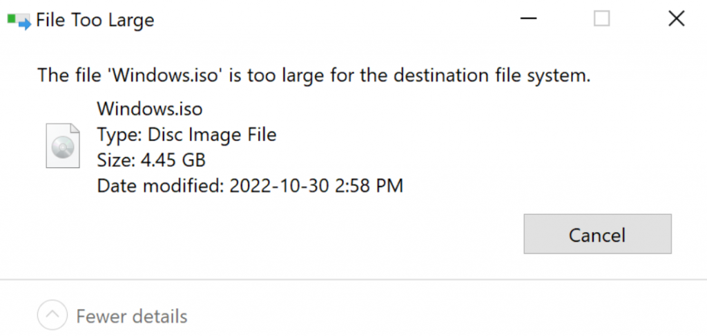 The file is too large