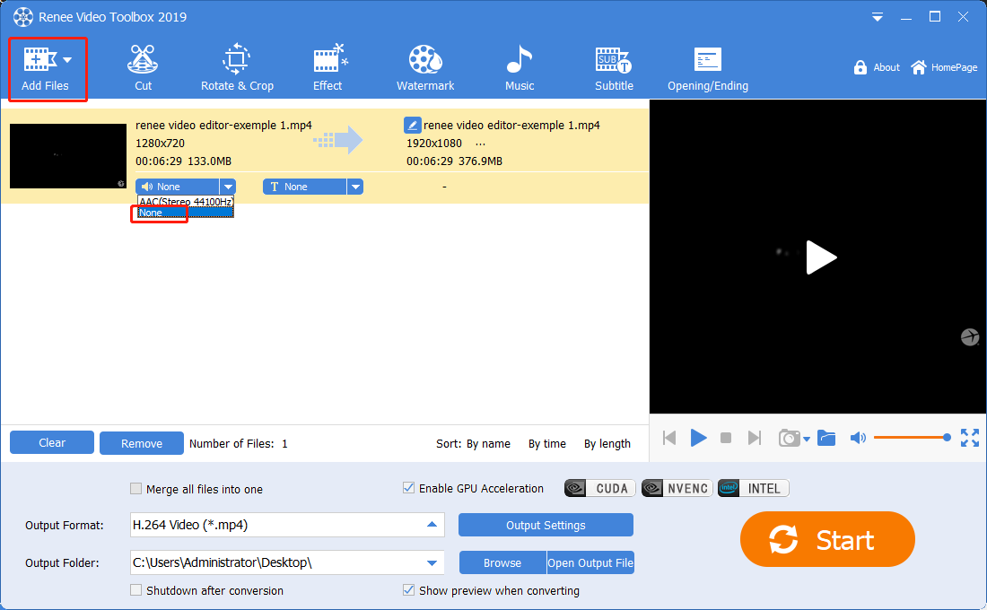 add a video file in Renee Video Editor Pro