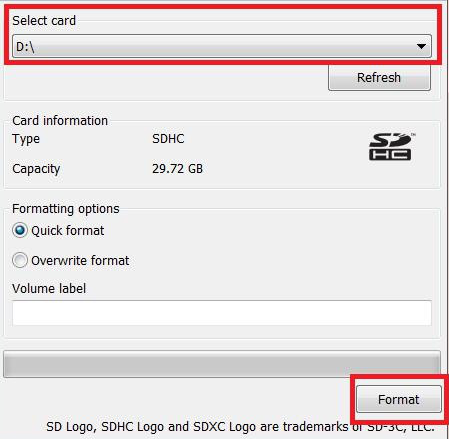 SD Memory Card Formatter