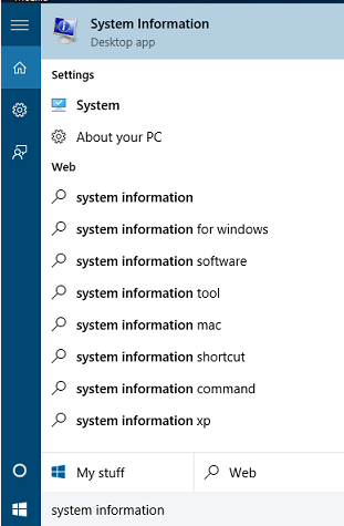 type system information