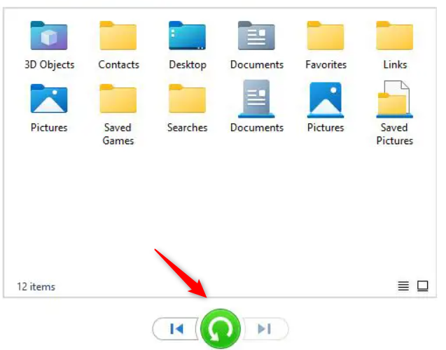 Restore your files through file history
