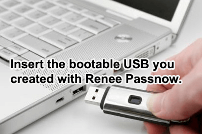 insert usb