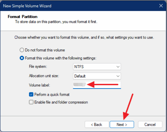 create Partition