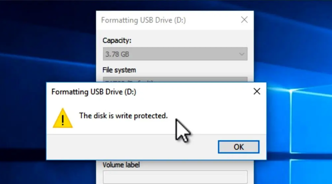 this disk is write protected