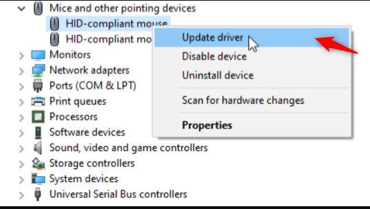 mice update driver