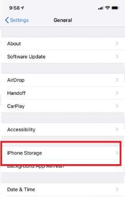 iphone storage space