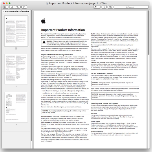 mac preview app to preview PDF file