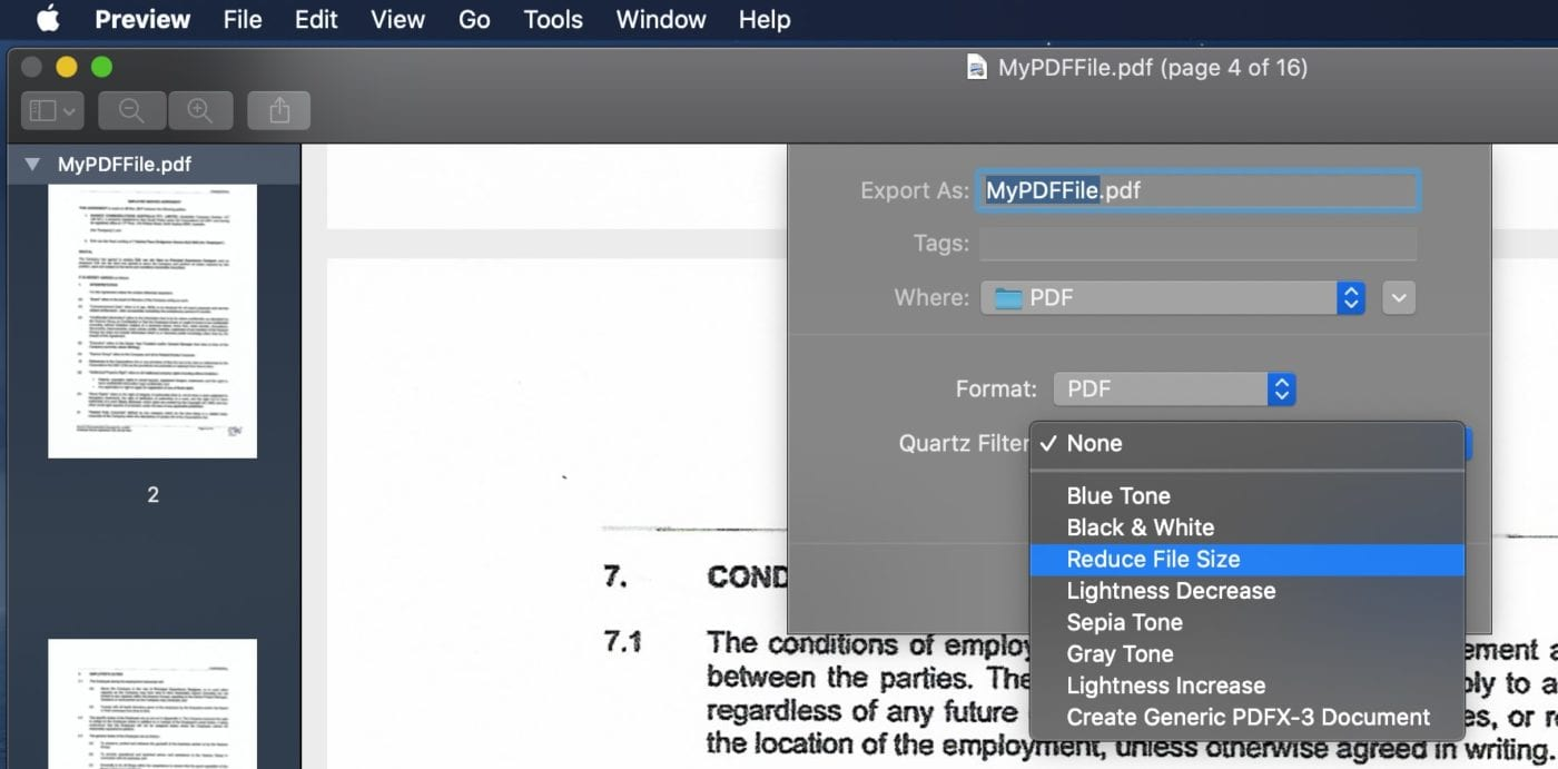 Reducir tamaño de archivo PDF y controlar calidad GRATIS en macOS
