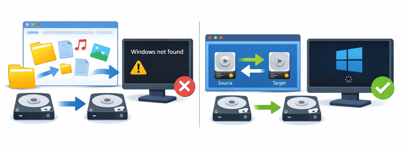 file level copy vs disk clone