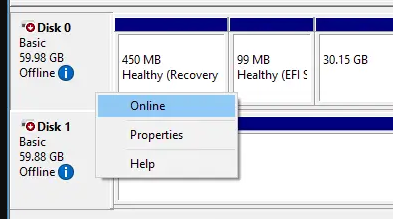 make disk online in disk management