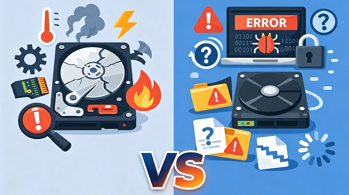 physical vs logical hard drive problem