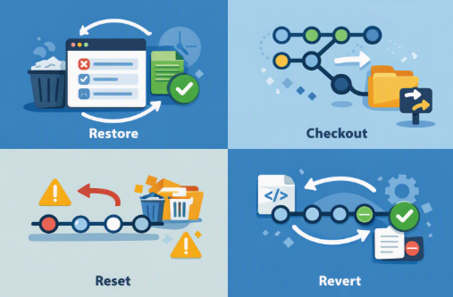 git restore checkout reset revert
