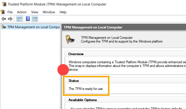 tpm.msc status